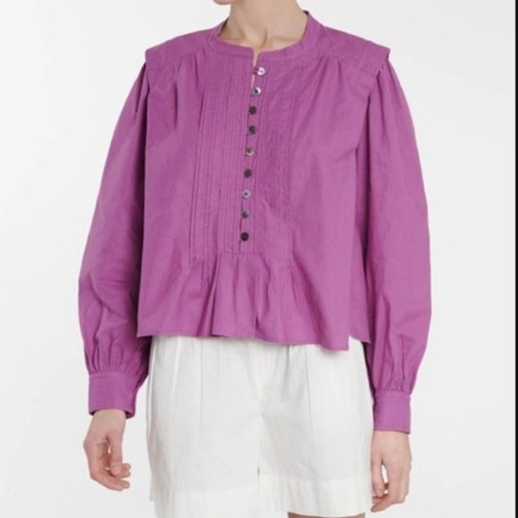 ISABEL MARANT ETOILE Purple Okina Blouse - Size 38 / Small / Medium US 4-6 - Picture 16 of 16